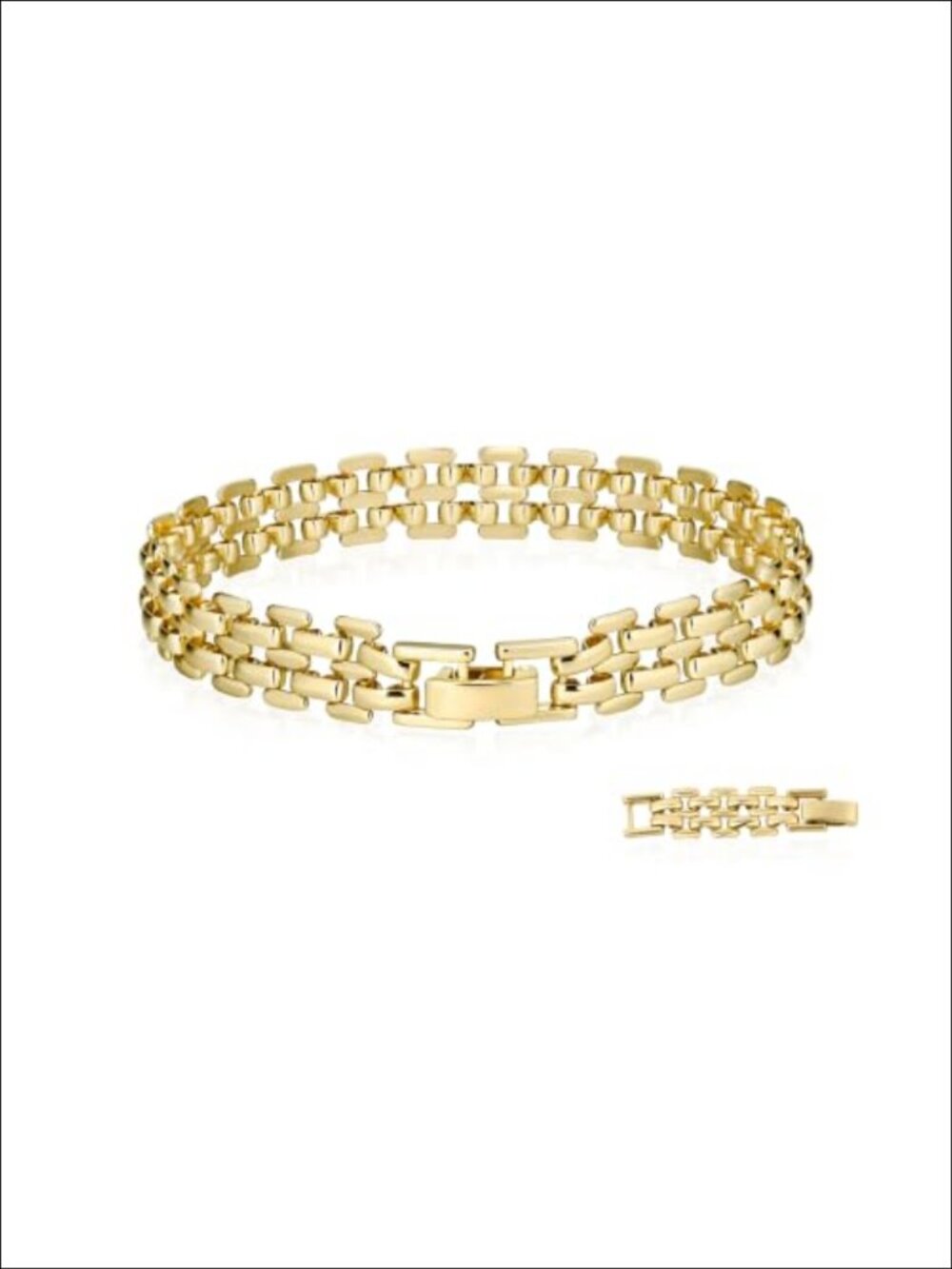 14K Gold Plated Link Bracelet Waterproof Non Tarnish Dainty